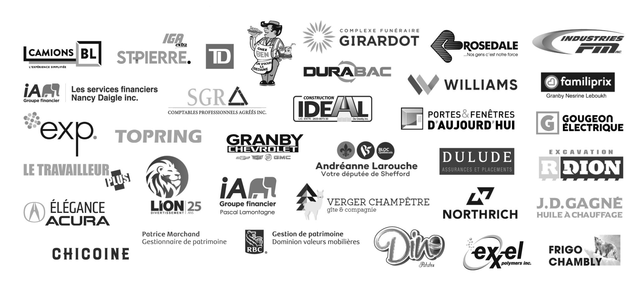 Partenaires de la Partie d'huîtres de la Fondation du CHG