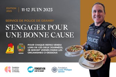 S'engager pour une bonne cause, service de police de Granby, Fondation du Centre hospitalier de Granby