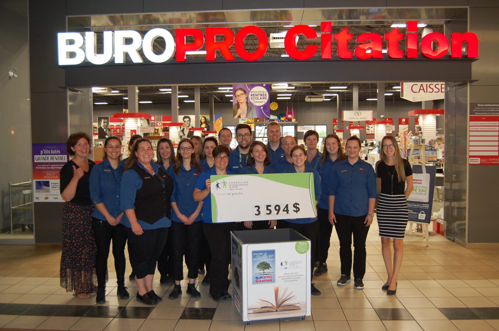 Grand bazar de livres usagés Buropro Citation Fondation du CHG